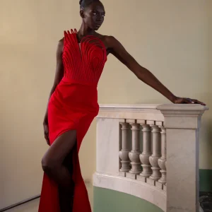 Nuova Collezione Abito lungo Con bustino geometrico ELISABETTA DORI