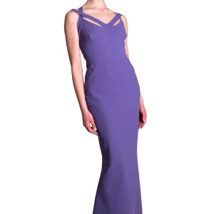 Abito Eko lungo in jersey stretch con fasce al collo CHIARA BONI