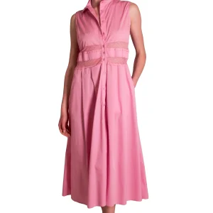 Abito abbottonato con inserti di pizzo MADDALENA DI LORENZO