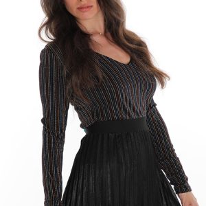 sottogiacca body lurex scollo a v