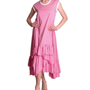 Abito lungo in cotone a righe GINA GORGEOUS