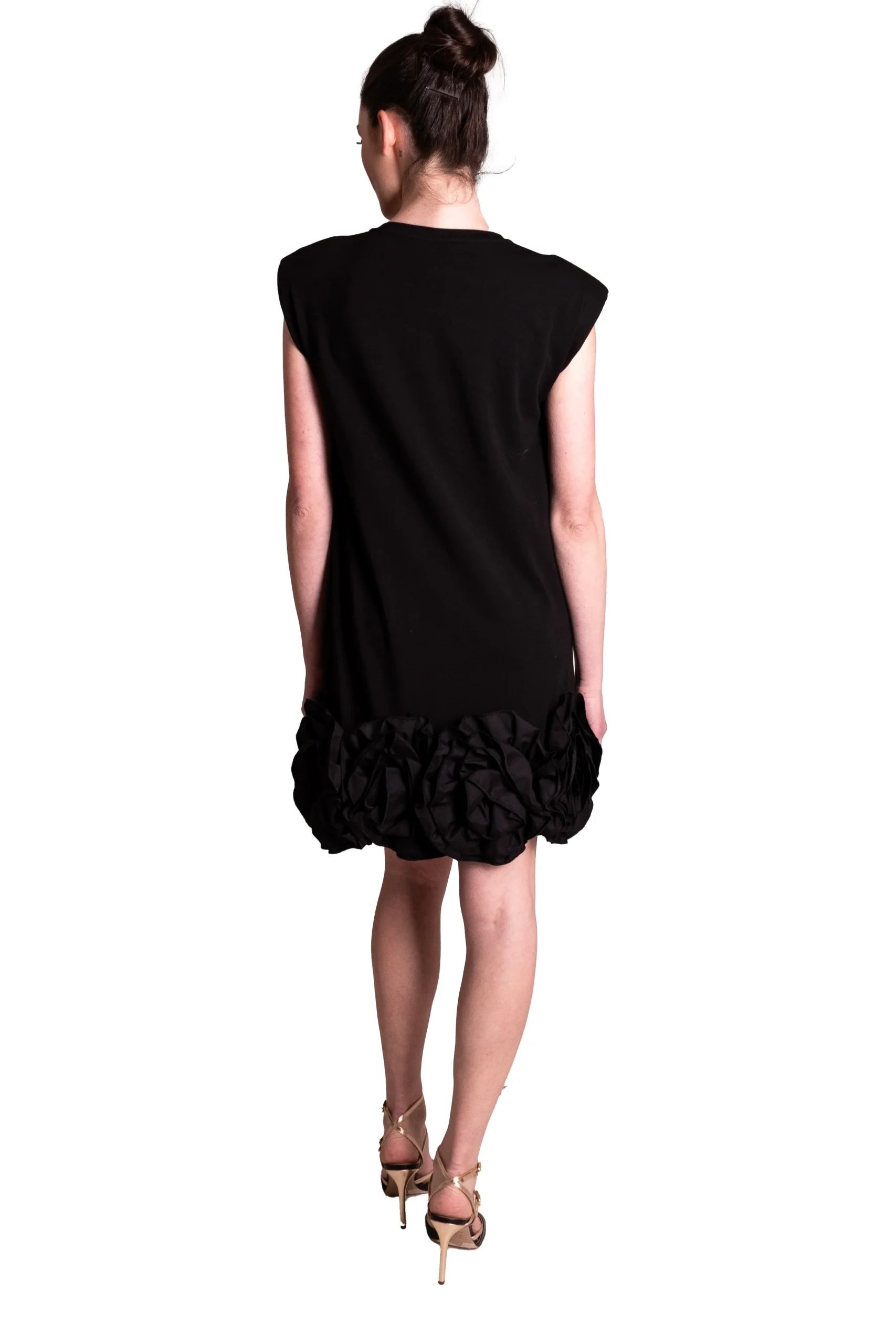 Mini abito in jersey dettaglio rouches fiori GINA GORGEOUS - immagine 3