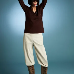 Maglia a V con paillettes Z.O.E.