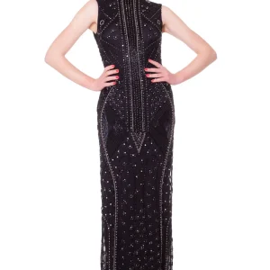 Abito lungo di tulle ricamato FEMME 5