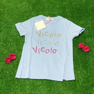Tshirt Vicolo Bambina con loghi lurex Anni 2,4
