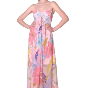 Abito lungo impero in georgette fantasia LOVE TO LOVE Gai Mattiolo