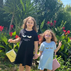 Abito Bambina Vicolo Girl Motivo Ciglia Anni 2