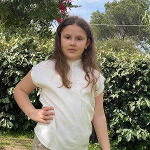 Blusa per Bambina in lino Vicolo Girl