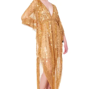 Kaftano Lungo Ricamato Oro FEMME 5