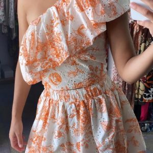 Top Pizzo Sangallo Fantasia Monospalla Vicolo Taglia S