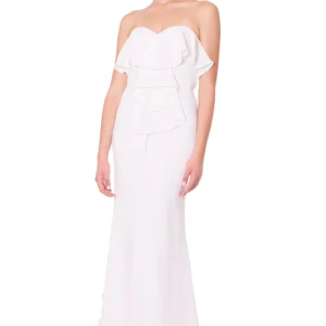 Abito lungo a sirena dettaglio rouches FOREVER UNIQUE