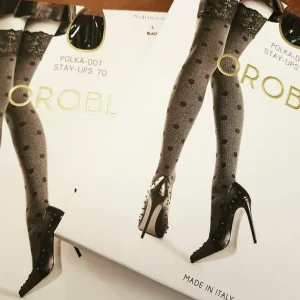 Autoreggente 70 Den  Tweed e Pois Adrienne Oroblu