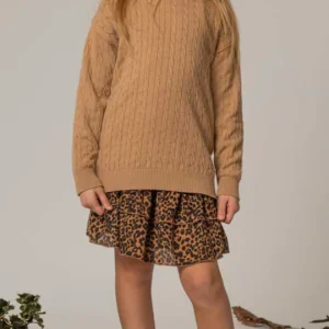 Maglione Lungo Bambina Vicolo Girl motivo trecce Anni 8