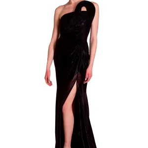 Abito bustier Lungo laminato Con bustino plissè META 44