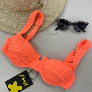 Reggiseno con Ferretto Donna F**K Corallo Fluo 1202FC