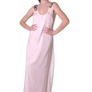 Abito Lungo Con Spalline Ricamate MAURIZIO