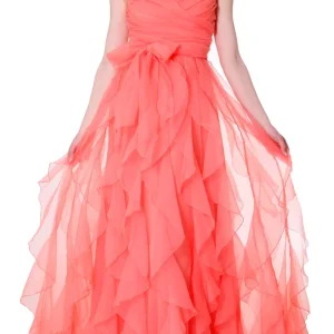 Abito lungo con rouches svolazzanti FOREVER UNIQUE