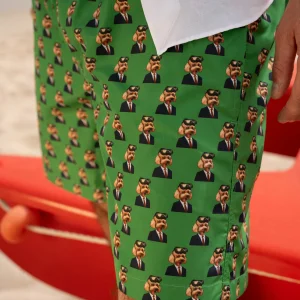 ✨ CRAZY PABLO + NFT ✨ Pantaloncini da bagno stampa Crazy Pablo #4423