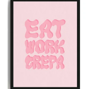 Eat Work Crepa - Poster con cornice