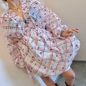 Abito Burgundy check Glamorous