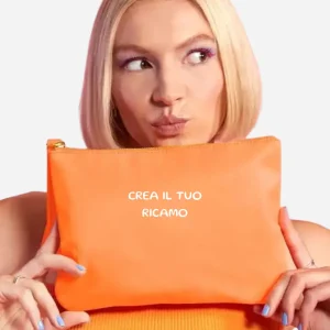 Pochette da Polso in Nylon con Cerniera Dorata – Borsetta Multiuso 26×18 cm