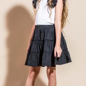 Gonna corta bambina con balze Vicolo Anni 4, 6 ,8 ,10