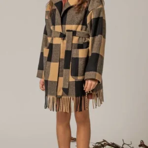 Trench Bambina Vicolo Girl fantasia Quadri con Frange Anni 8