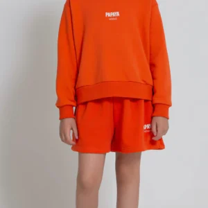 Shorts Vicolo Bambina in felpa con coulisse Interna Papaya Vicolo Girl 6 Anni
