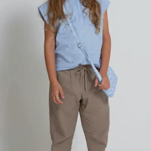 Pantalone per bambina in lino Vicolo Girl