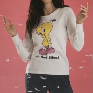 Pigiama caldo cotone donna Looney Tunes 7113