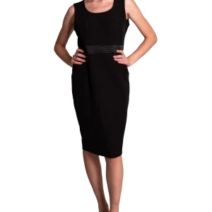 Abito a tubino con fascia di raso CLO'