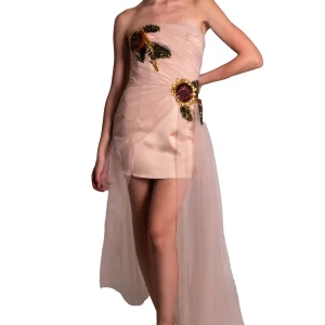 Abito bustier doppiato in tulle TASSOS