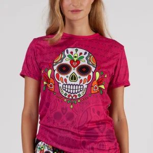 T-shirt fitness Muertos Pink