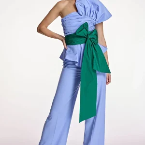 Top in taffetà con fiocco ALBA CONDE