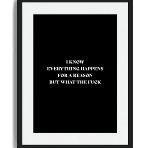 But What the Fuck (passepartout bianco) - Poster con cornice