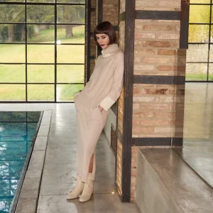 Maglia misto cashmere a collo alto CALATURA