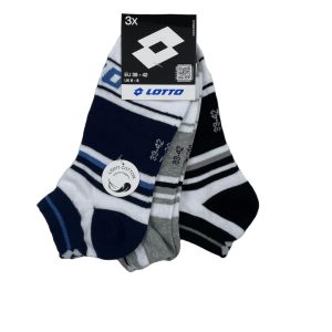 Calze fantasmini uomo in cotone Lotto CROSS1ASS 3PZ