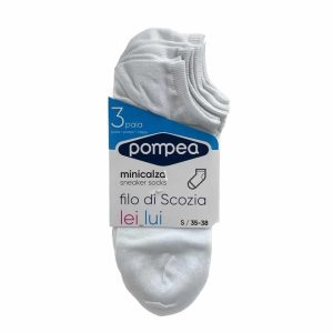 Calze fantasmino in filo di scozia unisex Pompea 3pz