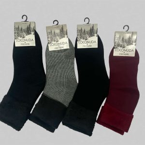 Calze in pile donna corte coconuda MICROPILE