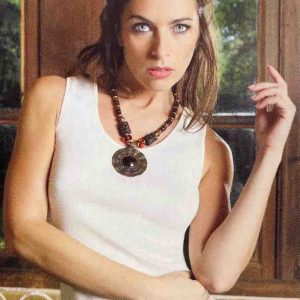 Canotta donna lana cotone spalla larga Rosanna 540