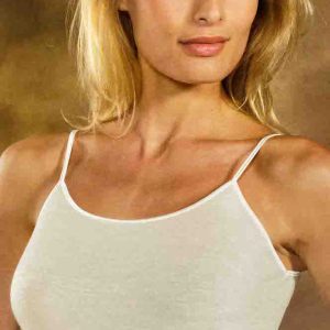 Canottiera lana e seta spalline sottili Moretta T5006