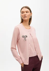 Cardigan effetto twin-set con fiocco gioiello LOLA CASADEMUNT