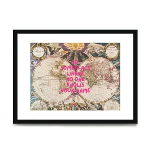 Go Someplace (passepartout bianco) - Poster con cornice