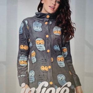 Vestaglia pile donna con bottoni Infiore 67.1459