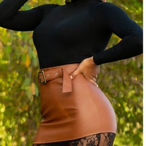 tubino ecopelle e pizzo