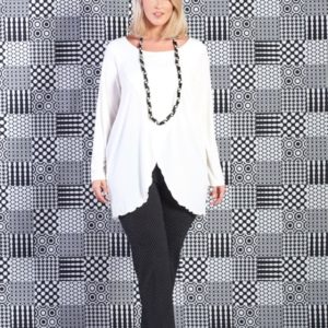 DAVID – Pantalone pois bianchi