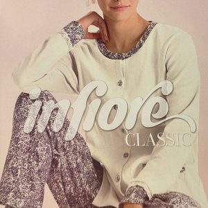 Pigiama donna aperto davanti invernale Infiore 652995