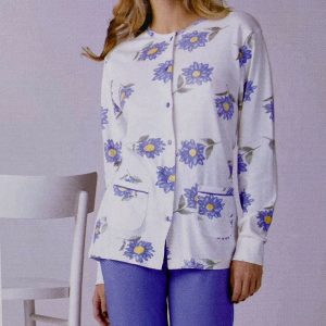 Pigiama donna aperto davanti invernale Karelpiù KF9003PLDA