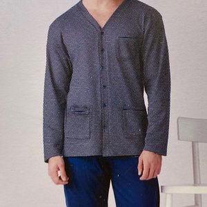 Pigiama uomo aperto davanti invernale Karelpiù KF9322PLUA