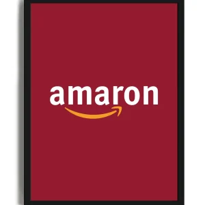 Amaron (Sfondo Bordeaux) - Poster con cornice